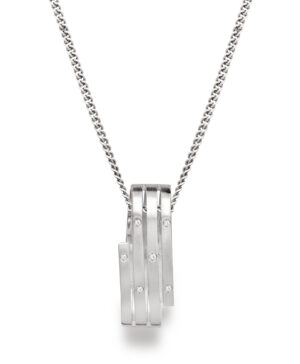 21810 – 925/- Pendant matte, dia.ER 0.03CT WP1