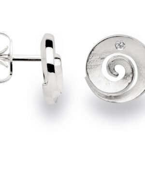 22690 – 925/- Earrings brushed, dia. 0.01ct W-SI
