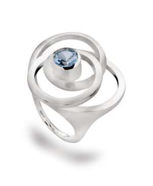 2348052 – 925/- Ring matt, BLUE TOPAZ 2.04CT