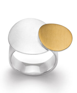 2414054 – 925/ - Ring, partially gold, brushed/matte finish