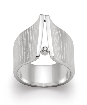 2434056 – 925/ - Ring matte/brushed/glossy, dia. 0.02ct W-SI