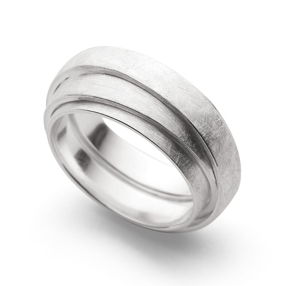 2540158 – 925/- Ring, rho. brushed