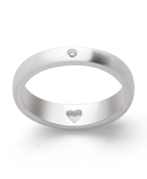2550060 – 925/- Ring matte, brilliant 0.02ct W-SI