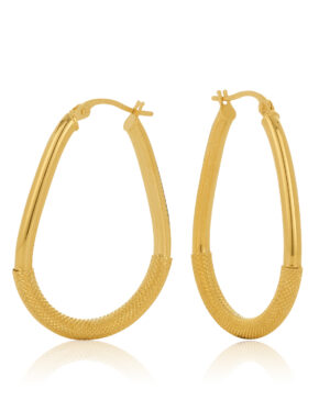 25OBC605-99 375/- 9Y Toledo 2mm Round Tube 25mm Diameter Hoop Earring