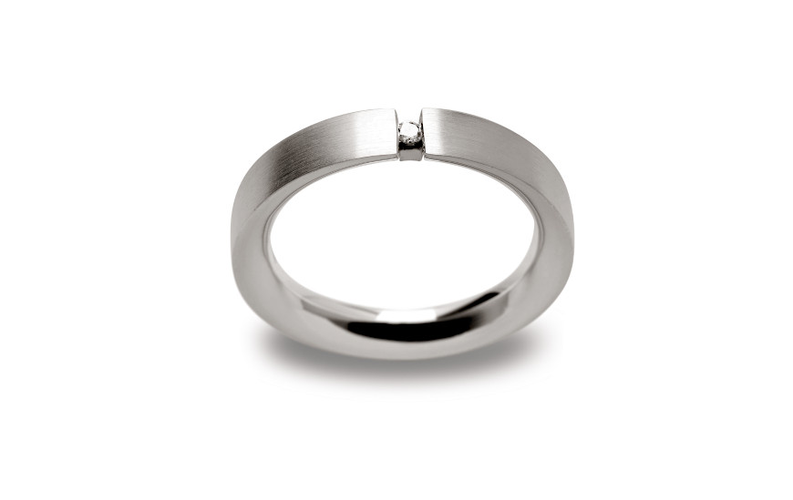 2654054 – 925/- Ring matte, brilliant 0.02ct W-SI