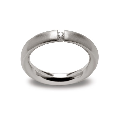 2656052 – 925/- ring matt, brilliant 0.05ct W-SI*