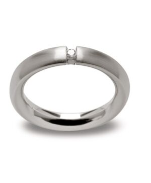2656154 – 925/- Ring, matte rho., brilliant 0.05ct W-SI*
