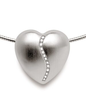26581 – 925/- Pendant, rho. matt, dia. 0.065ct W-SI