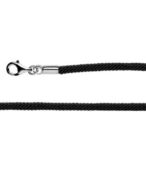 2676070 – Black cotton strap 925/- carabiner 70+5cm