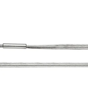 2686142 – 925/- Silver choker triple, rho. Matt 42cm
