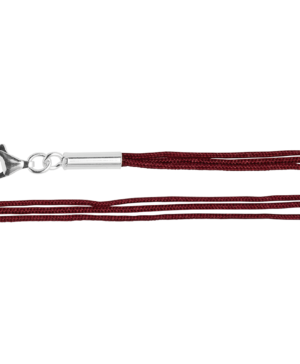 27770 – Cotton ribbon 3 pieces red 925/- lobster clasp 45cm + 5cm