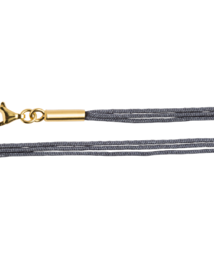 27930 – Cotton cord 3 pieces gray, 925/- carabiner fg 45cm+5cm