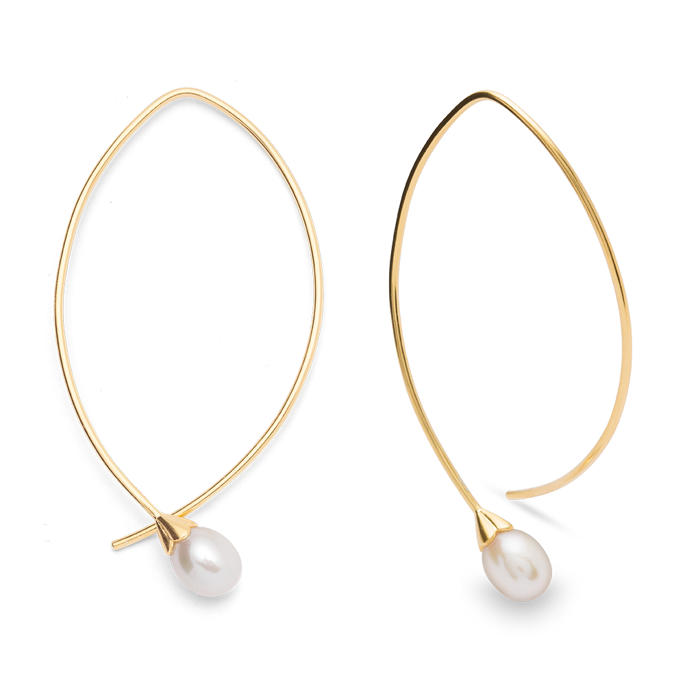 28220 – 925/- earring, matte finish, white cultured pearl 4.30ct
