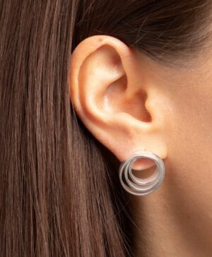28290 – 925/- Earrings sandblasted
