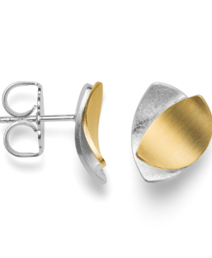 29101 – 925/- Earrings, partially over, rho. matt/brushed matt
