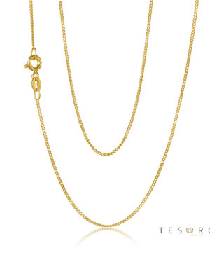 029KD-Yellow-40cm - 375/- 1.00mm 2 Sides Grumetta Curb Chain
