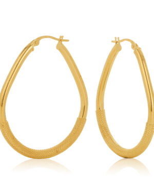 30OBC605-99 375/- 9Y Toledo 2mm Round Tube 30mm Diameter Hoop Earring