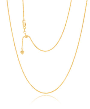 030SPID12MF37-YELLOW-47cm - 375/- 1.20mm Triple Wheat 12 Cuts (Round Look), 30 Gauge, Chain