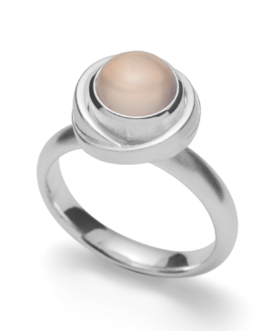 3720058 – 925/- Ring matt, rose quartz 1.98 ct