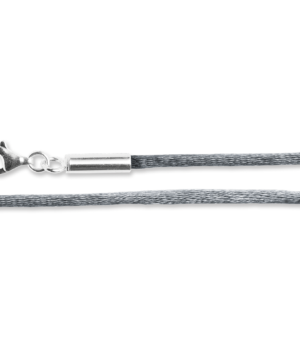 37600 – Satin ribbon grey 925/- lobster clasp 2.5mm 80cm 5cm