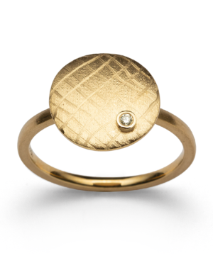 37745 – 750/- Ring matte/brushed, brilliant 0.02ct W-SI