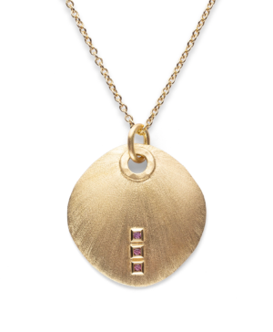 37815 – 750/- Pendant matte/brushed, rhodolite 0.03ct