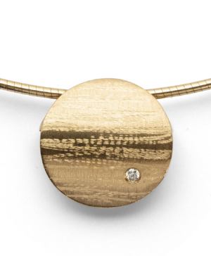 37875 – 750/- Pendant matte/brushed, br. 0.02ct W-SI
