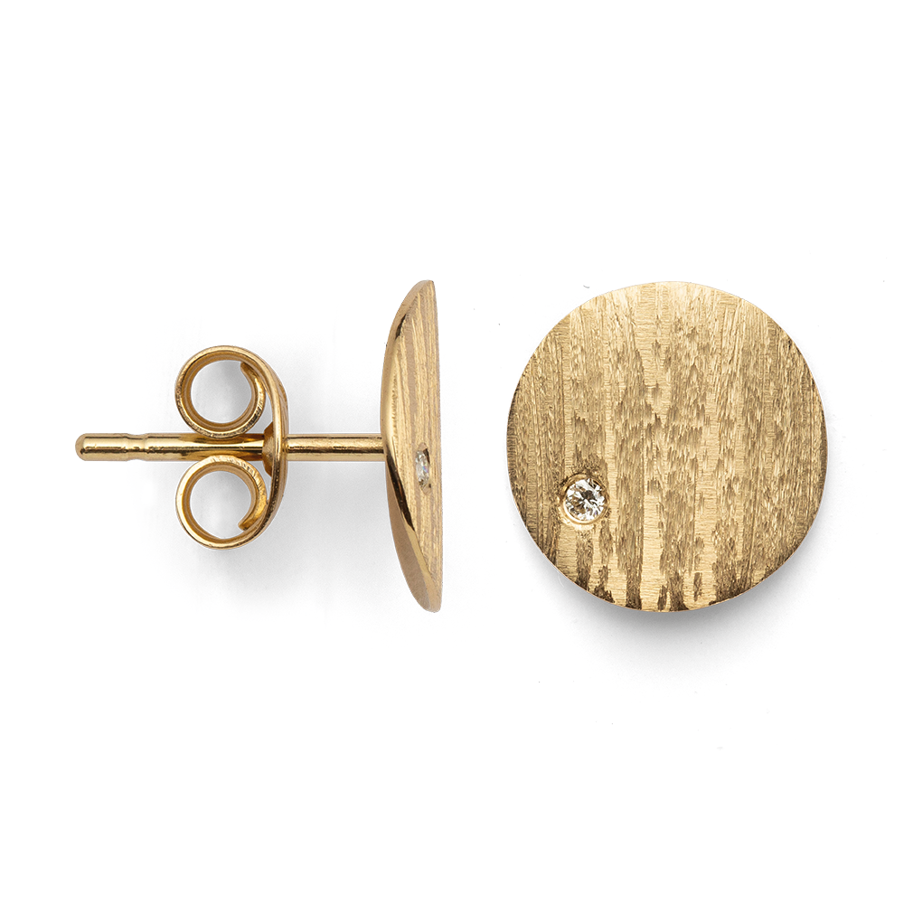 37885 – 750/- earring matte/brushed, brilliant 0.02ct W-SI