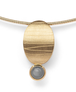 37895 – 750/- Pendant matte/brushed, moonstone 0.55ct