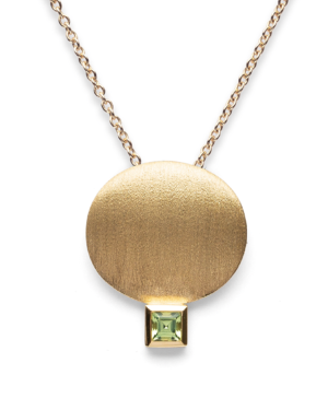 37915 – 750/- Pendant matte/glossy, peridot 0.17ct