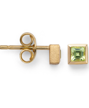 37925 – 750/- Earrings matte/polished, peridot 0.30ct