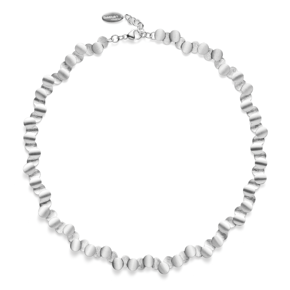 38271 – 925/- necklace, rho. matt/brushed, 45cm +3cm