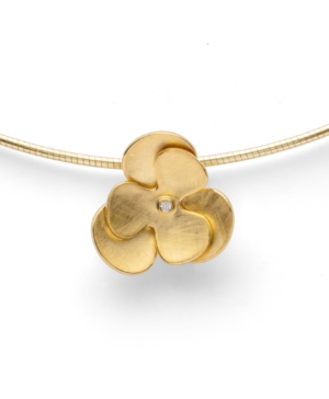 38900 – 925/- Pendant, fg brushed, dia. 0.02ct W-SI