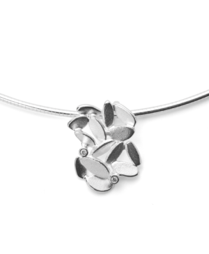 39400 – 925/- Pendant sandblasted, dia. 0.02ct W-SI