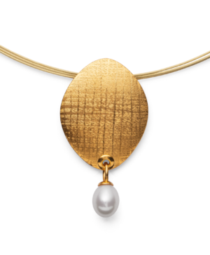 39470 – 925/- Pendant fg brushed/shiny, cultured pearl 3.48ct