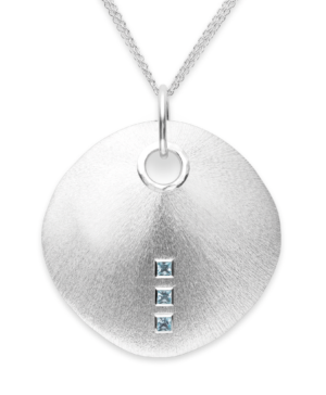 39480 – 925/- Pendant matte/brushed, blue topaz 0.59ct