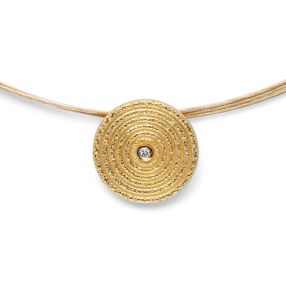 39520 – 925/- Pendant fg matte/brushed, brilliant 0.02ct W-SI