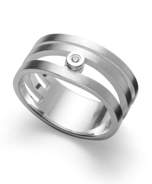 3985054 – 925/- Ring matte, brilliant 0.02ct W-SI