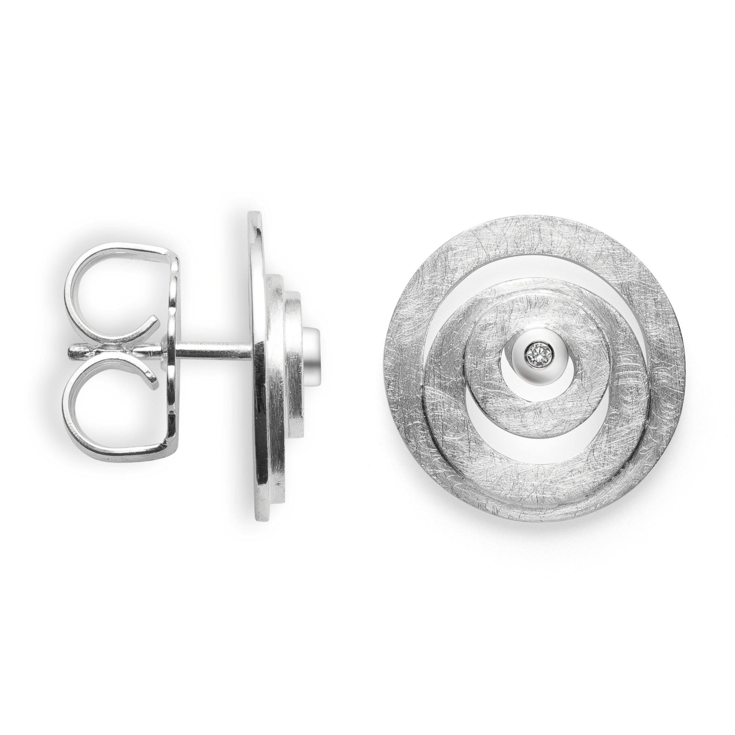 39900 – 925/- Earrings brushed, br 0.02ct W-SI