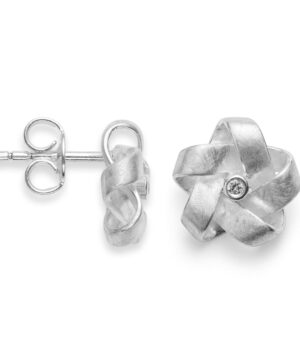 40320 – 925/- Earrings matte br 0.02ct W-SI