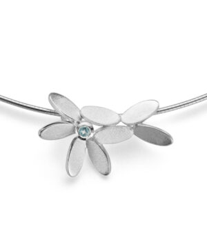 40360 – 925/- Pendant matte, blue topaz 0.10ct
