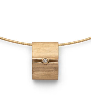 40545 – 750/- Pendant matte/brushed, br. 0.02ct W-SI