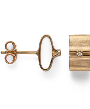 40555 – 750/- earring matte/brushed, brilliant 0.02ct W-SI