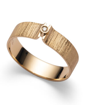 40565 – 750/- Ring matte/brushed, brilliant 0.02ct W-SI