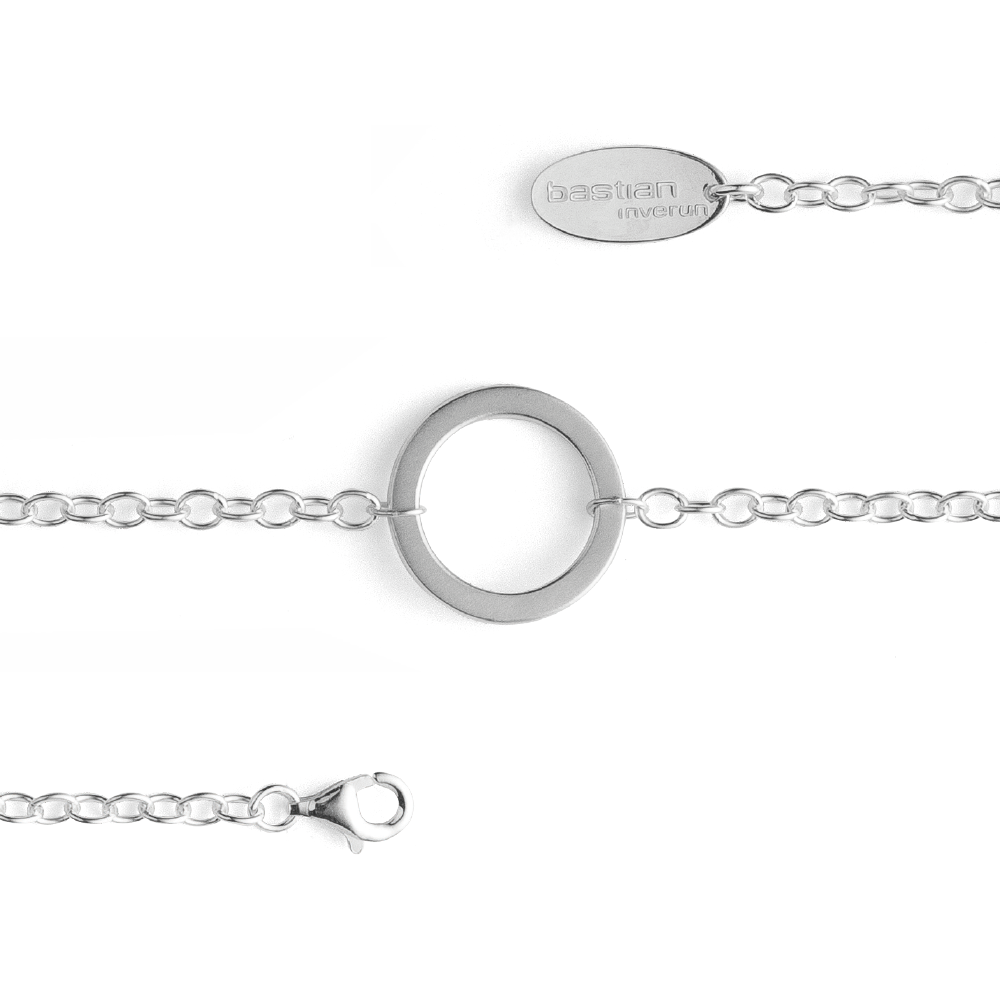 40931 – 925/- bracelet, rho. matt/glossy, 19cm, 2.87mm