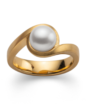 4100054 – 925/- Ring, matte finish, white cultured pearl 3.52ct
