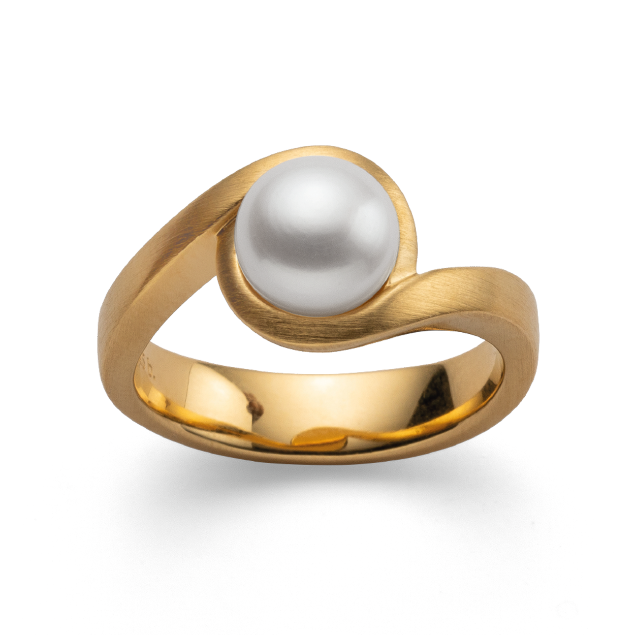 4100054 – 925/- Ring, matte finish, white cultured pearl 3.52ct