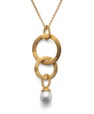 41010 – 925/- Pendant, matte/brushed fg, cultured pearl 3.23ct