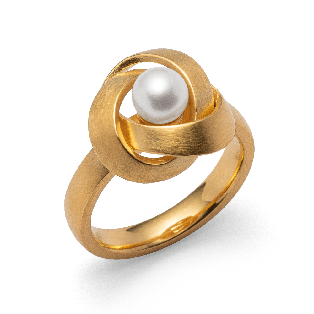 4107060 – 925/- Ring, matte finish, white cultured pearl 1.85ct