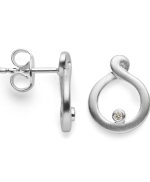41090 – 925/- Earrings matte br 0.02ct W-SI